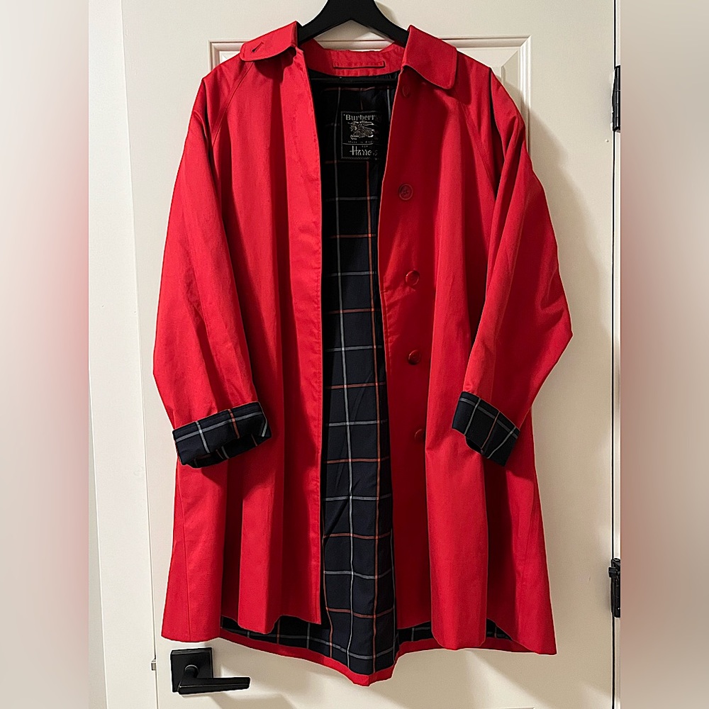 Vintage Burberry red coat